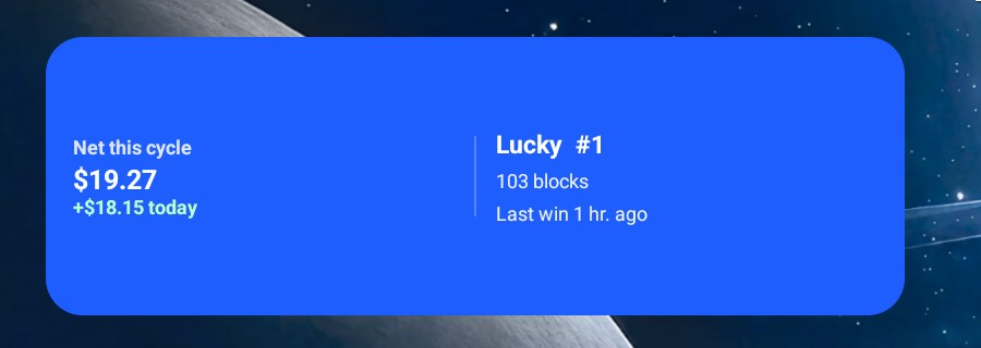 Blockwatch home-screen widget